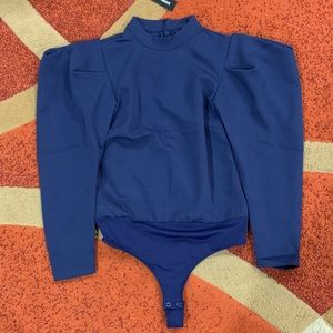 Express Mock neck puff sleeve blouse